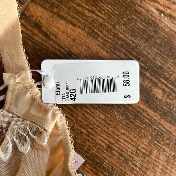 Elomi Beige Embroidered Bra - Picture 2 of 4